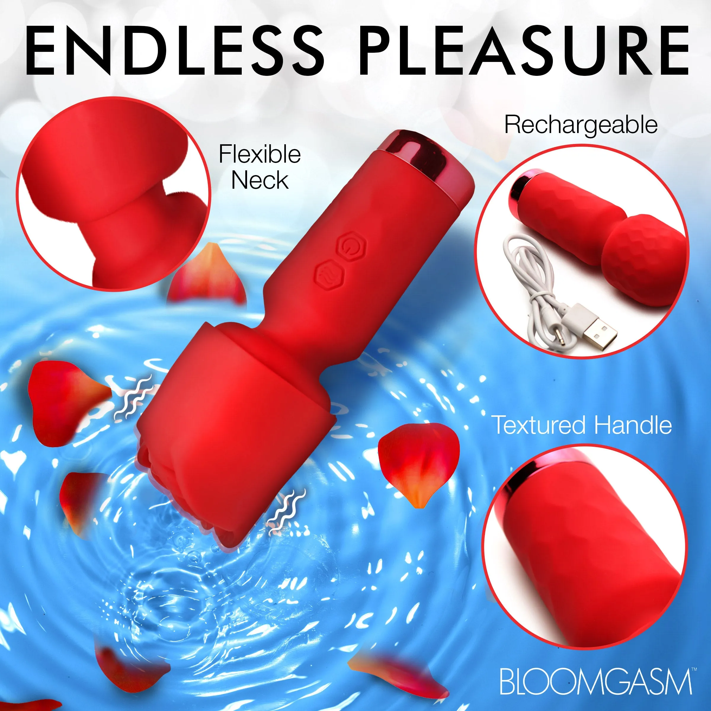Mini Pleasure Rose-Petite Silicone Rose Wand
