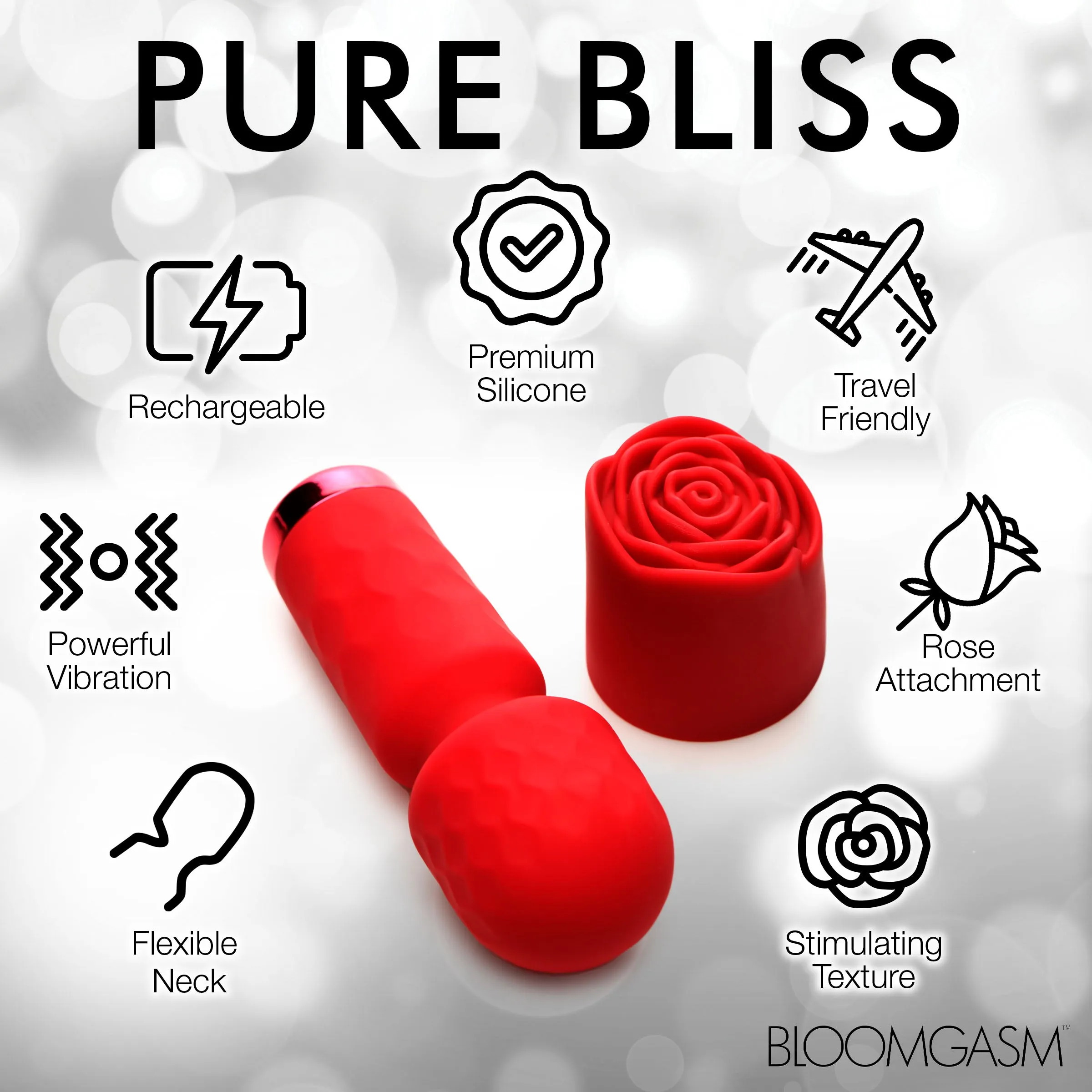 Mini Pleasure Rose-Petite Silicone Rose Wand
