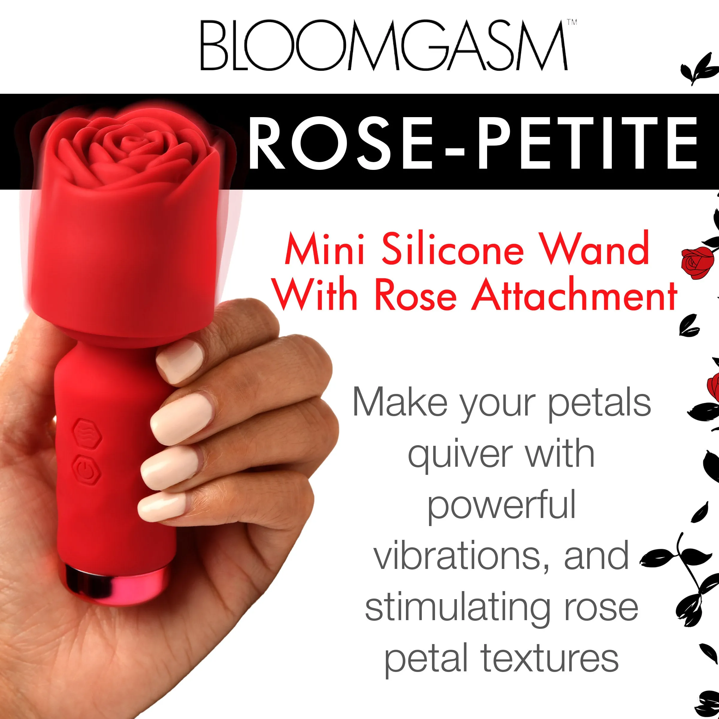 Mini Pleasure Rose-Petite Silicone Rose Wand