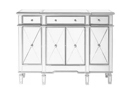 Modern 3 Drawer 4 Door Buffet Silver