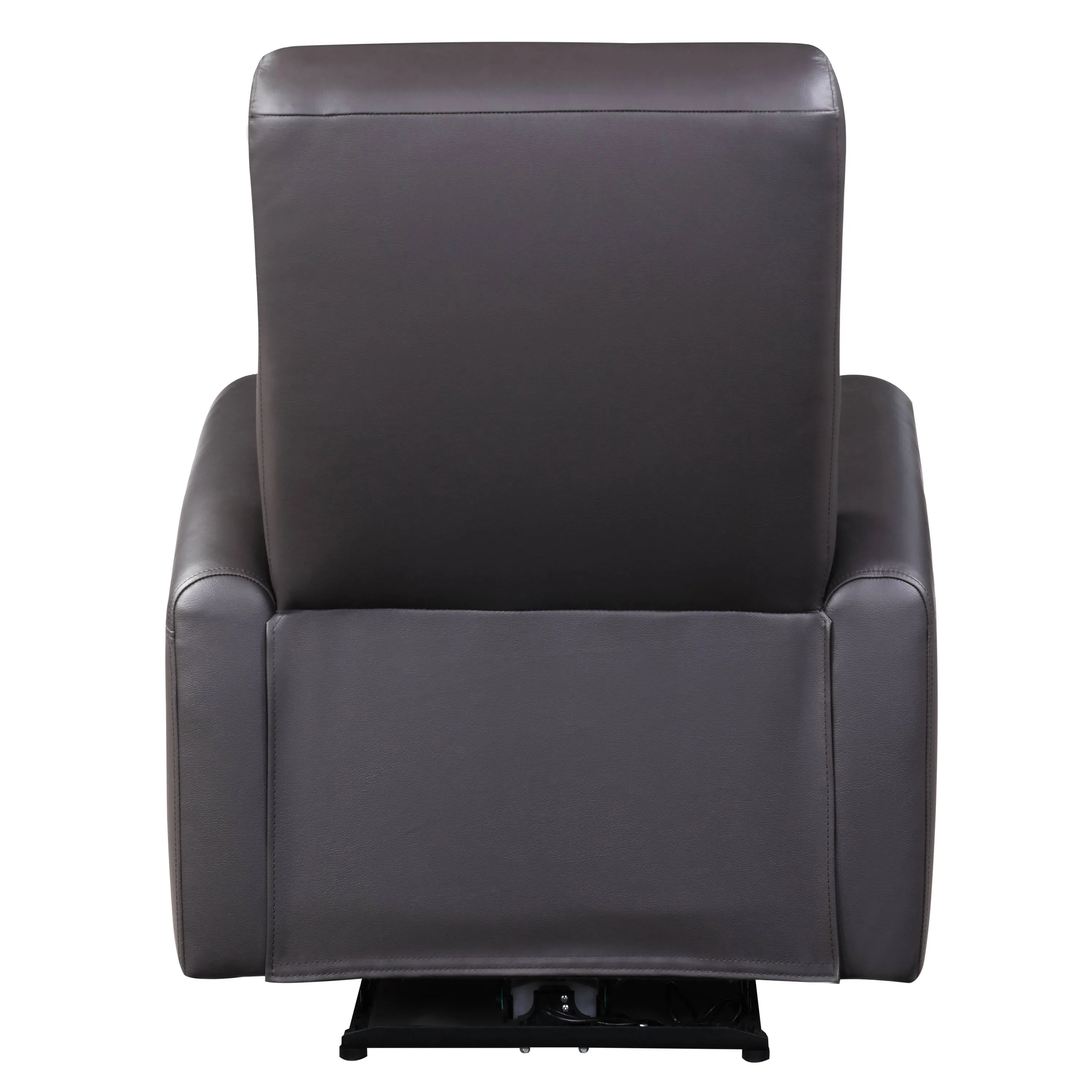 Morgan Power Recliner with Square Armrest - Brown