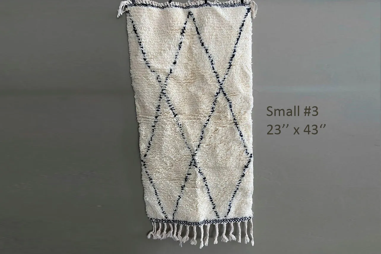 Moroccan Beni Ourain Berber Rug - Handmade - Small Size