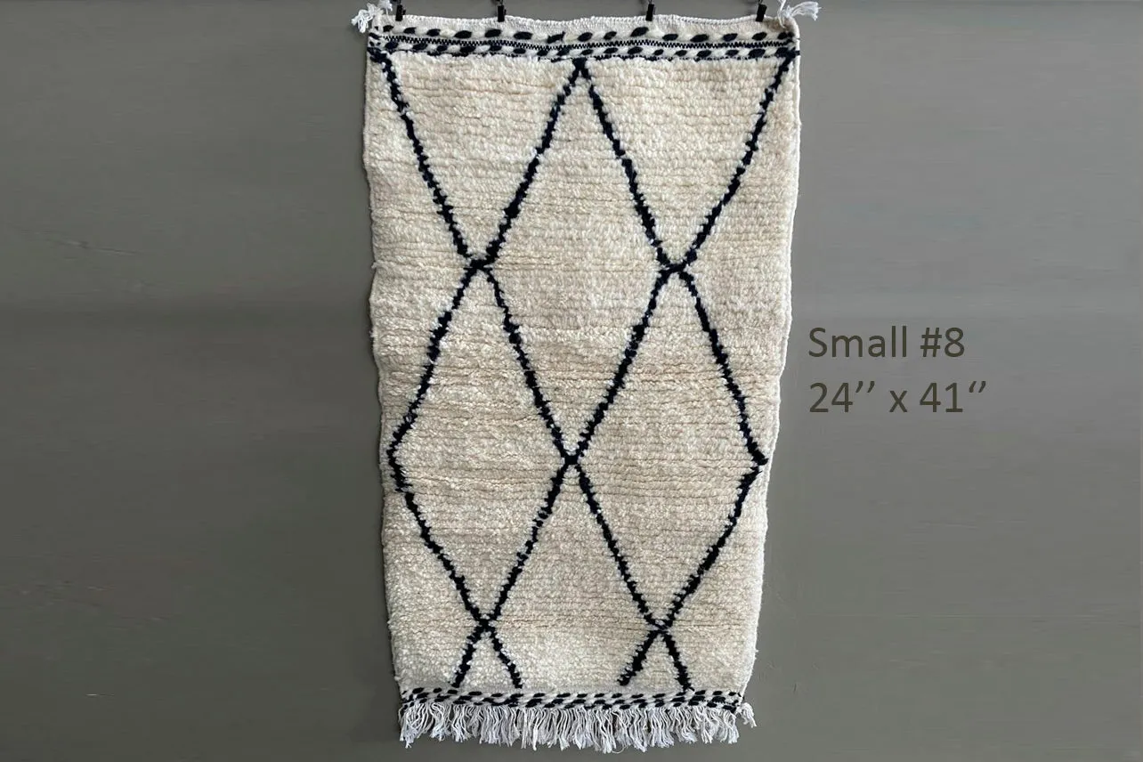 Moroccan Beni Ourain Berber Rug - Handmade - Small Size