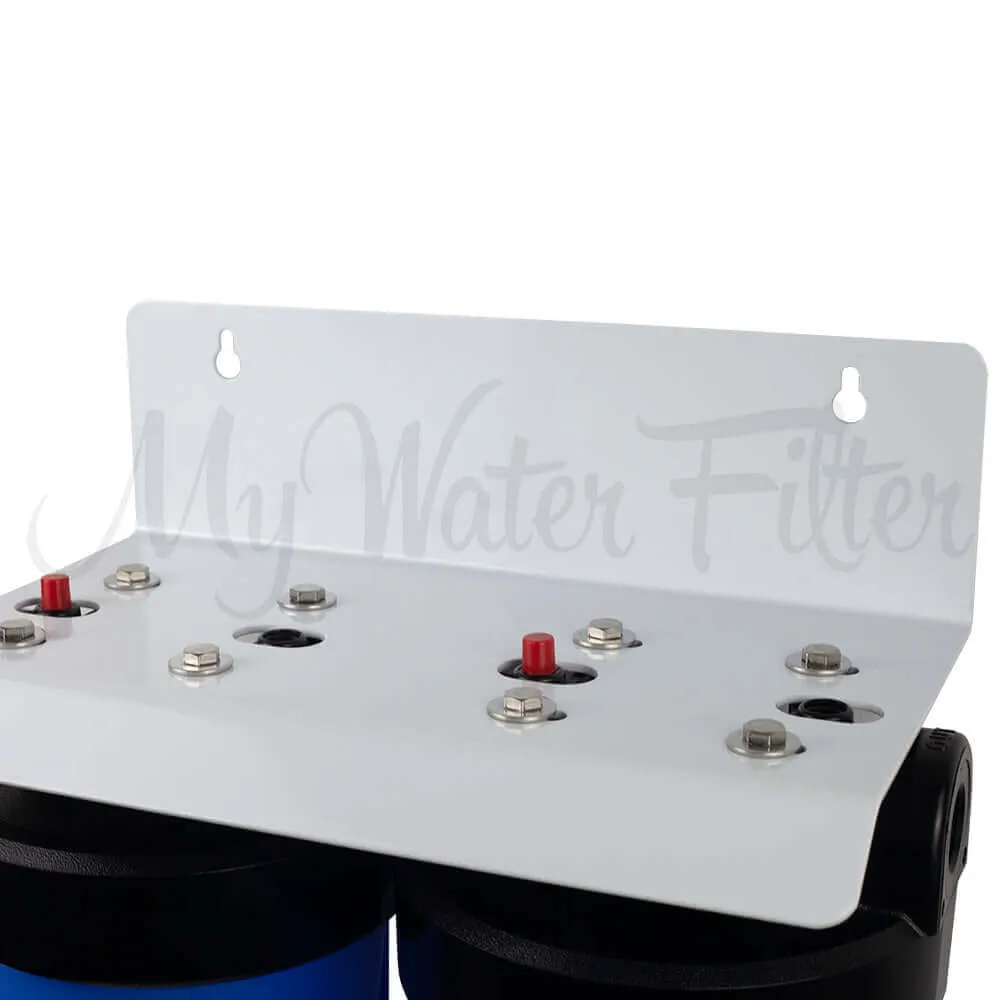 MWF 20" x 4.5" Twin Big Blue Whole House Rain Water Tank Water Filter System with Aragon