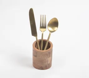 Natural Acacia Wood Cutlery Stand