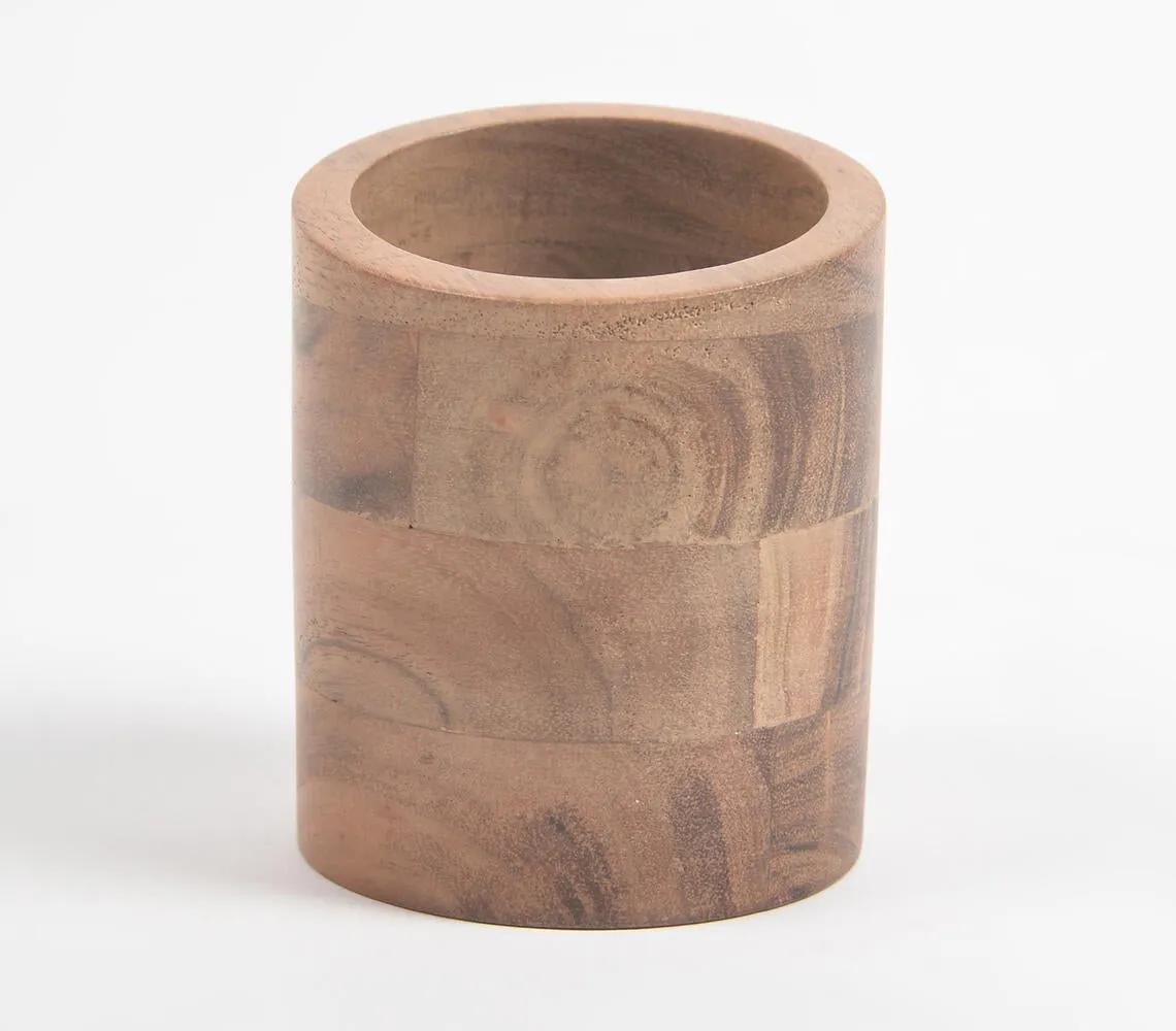 Natural Acacia Wood Cutlery Stand