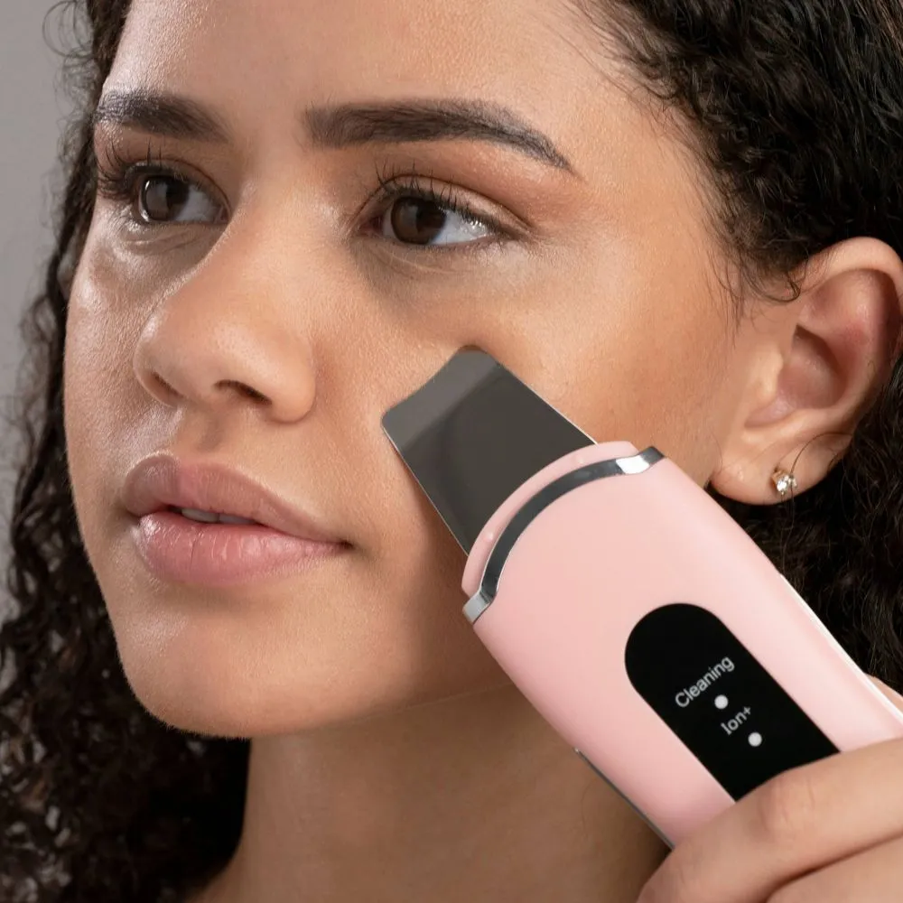 New - Spa Sciences LELA Ultrasonic Facial Spatula System - Pink