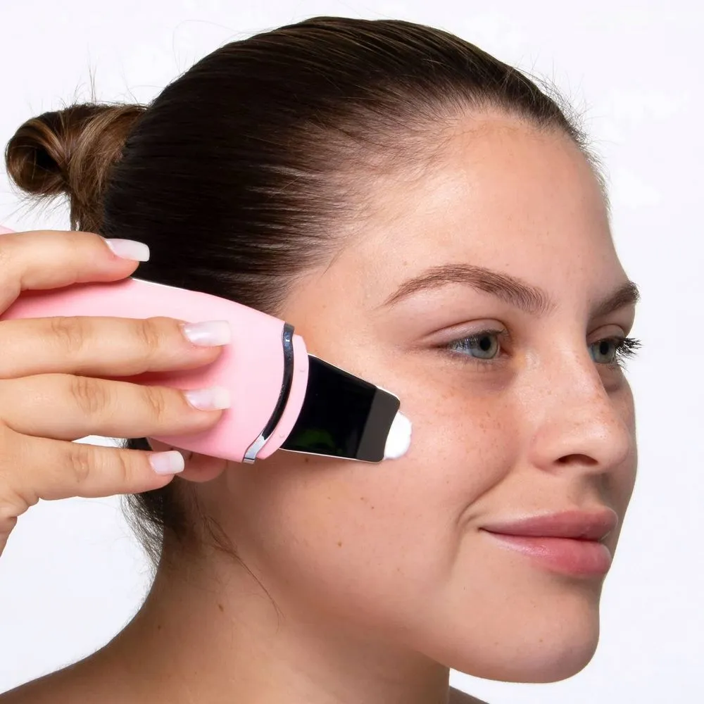 New - Spa Sciences LELA Ultrasonic Facial Spatula System - Pink