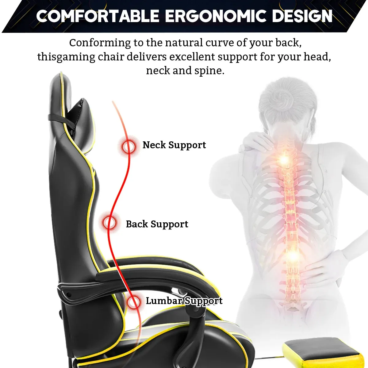 Office Chair Professional Computer Chair LOL Internet Cafe 2 Point Massage Racing Chair WCG Gaming Chair Office Chair Footrest