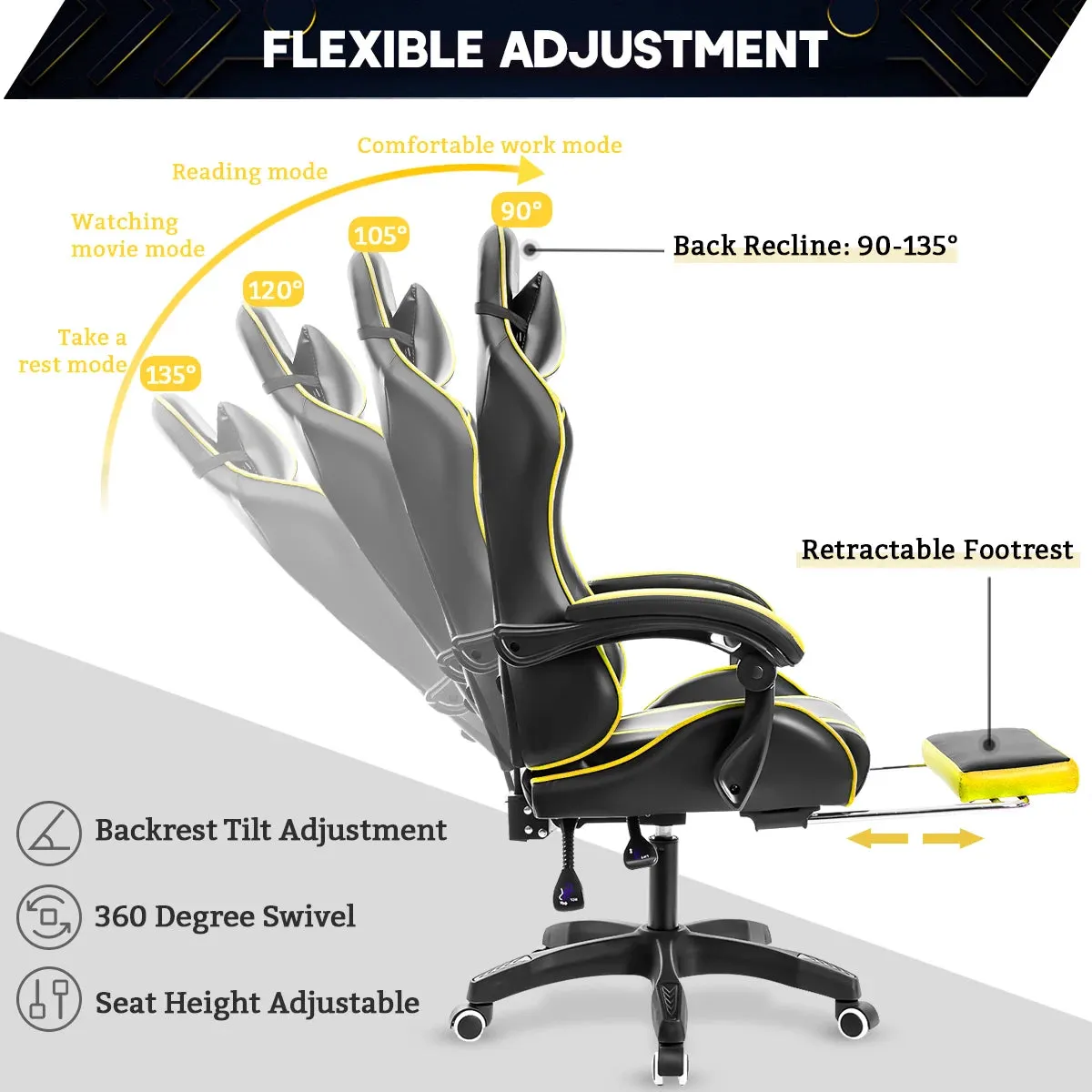 Office Chair Professional Computer Chair LOL Internet Cafe 2 Point Massage Racing Chair WCG Gaming Chair Office Chair Footrest