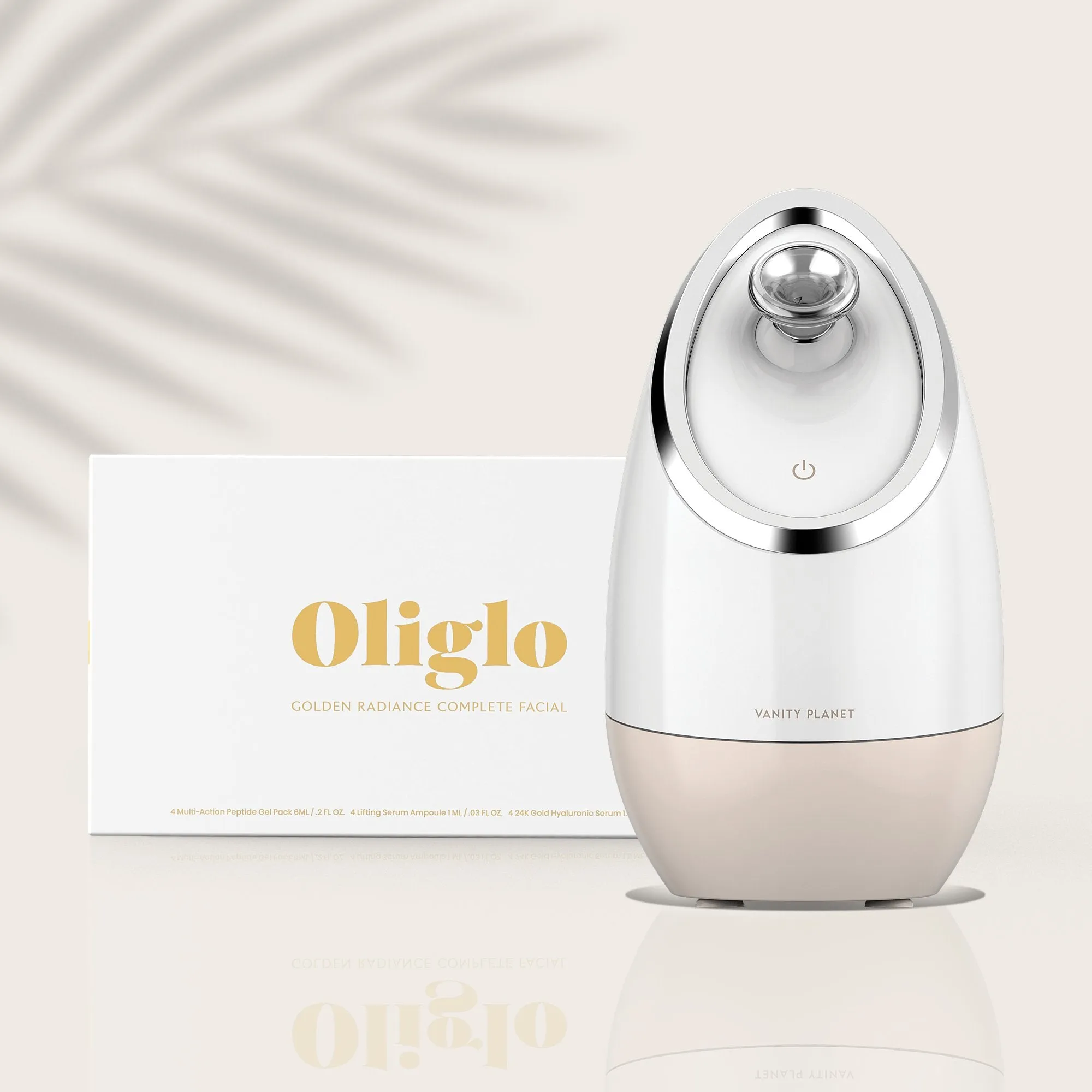 Oliglo Golden Radiance   Aira | Ionic Facial Steamer