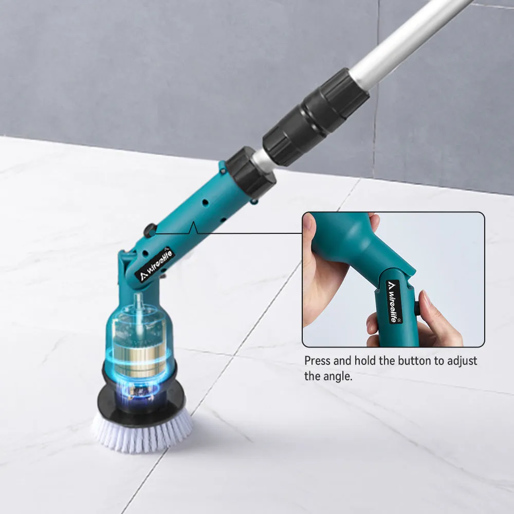 ONEVAN PowerClean Pro - Cordless Turbo Scrub with Adjustable Arm and 8 Interchangeable Heads