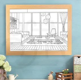 Ostin Light Painting Decoration | LED Light Up Photo Frame Picture Frame | Art Frame with Light & Shadow, Three-Color Dimmable Illuminated Photo Frame, Home Decoration (L, Seaside)