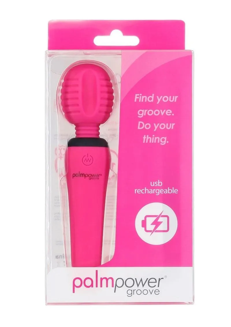 Palmpower Groove Mini Wand Rechargeable Silicone Massage Wand
