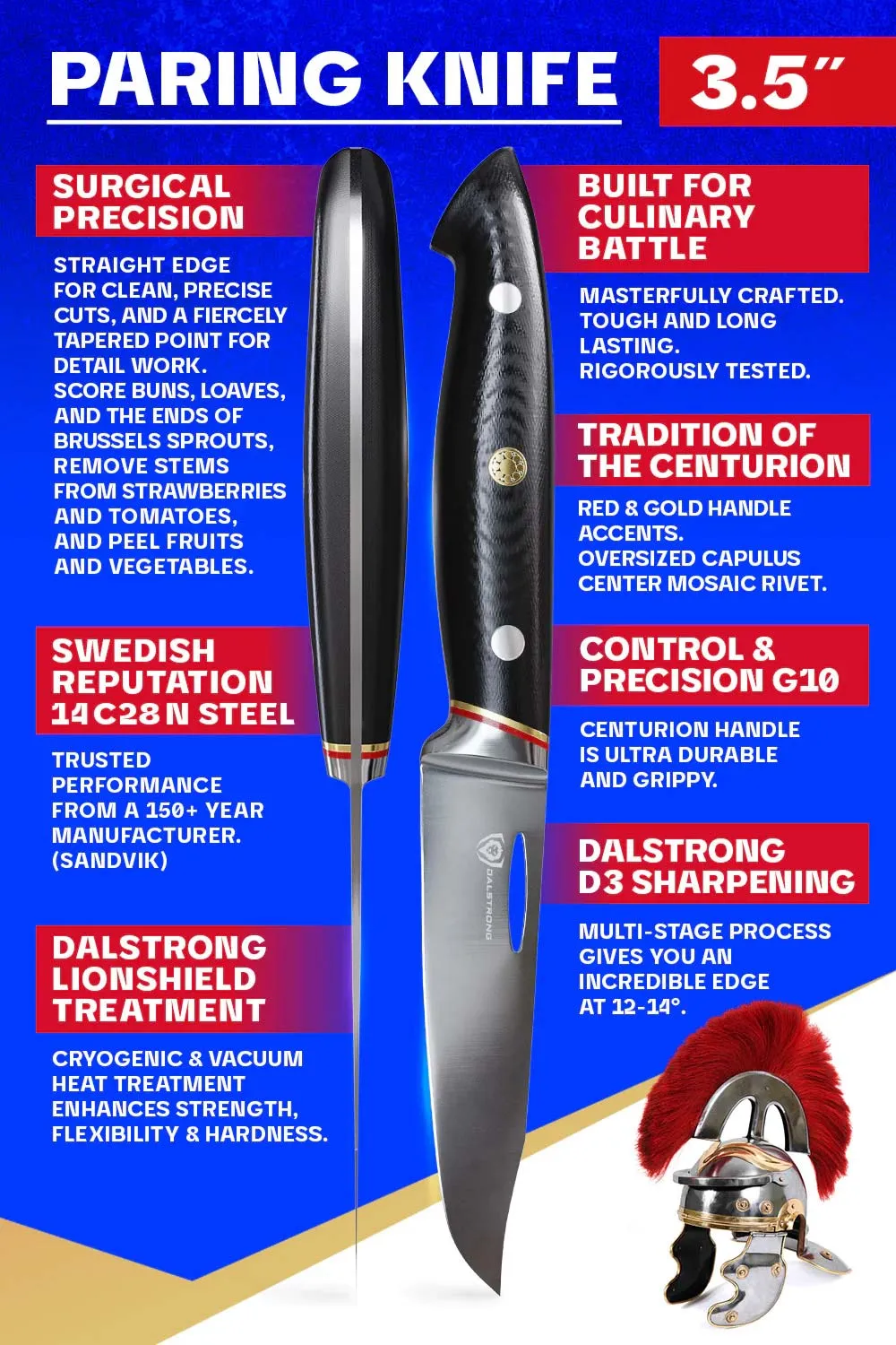 Paring Knife 3.5" | Centurion Series | Dalstrong ©