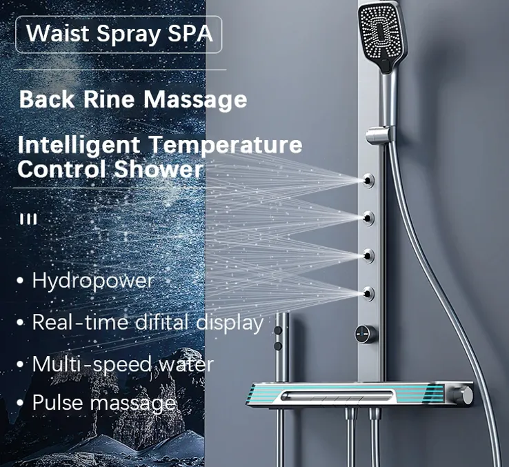Piano Smart Digital Massage Spray Shower System Set
