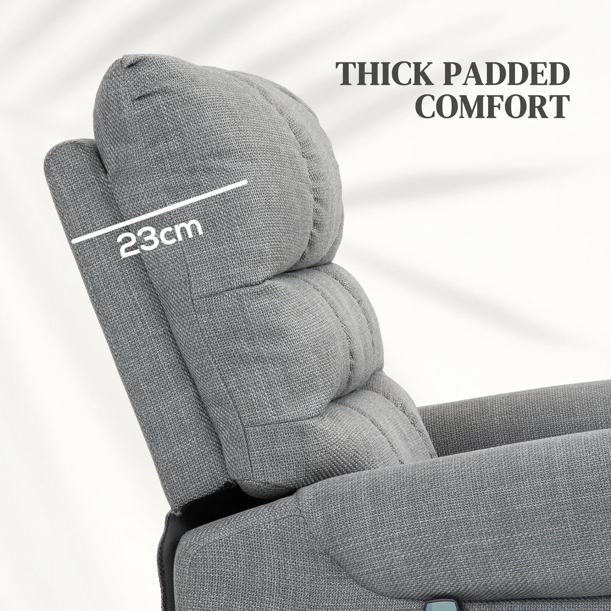 Power Lift Recliner Chair for Elderly with Massage and Heat Grey