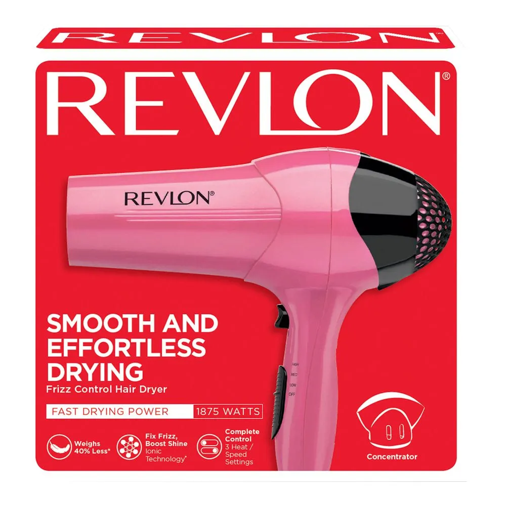 Revlon 1875W IONIC Hair Dryer, Pink