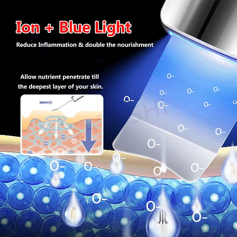 Satoshi Premium Ultrasonic Exfoliating Ion Facial Scrubber Beauty Device Facial Tools Blackhead Remover with LED