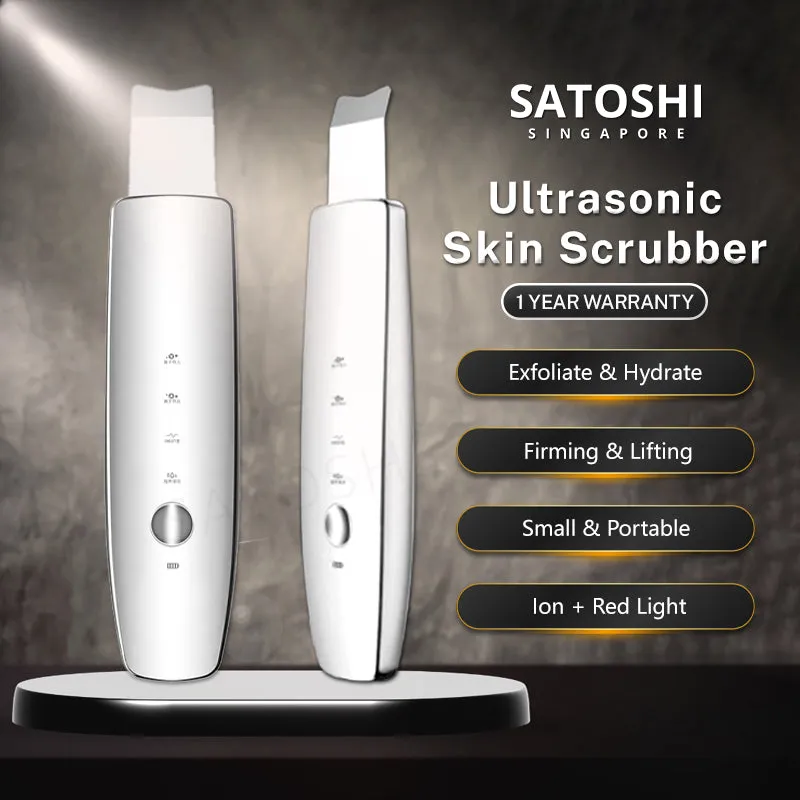 Satoshi Premium Ultrasonic Exfoliating Ion Facial Scrubber Beauty Device Facial Tools Blackhead Remover with LED