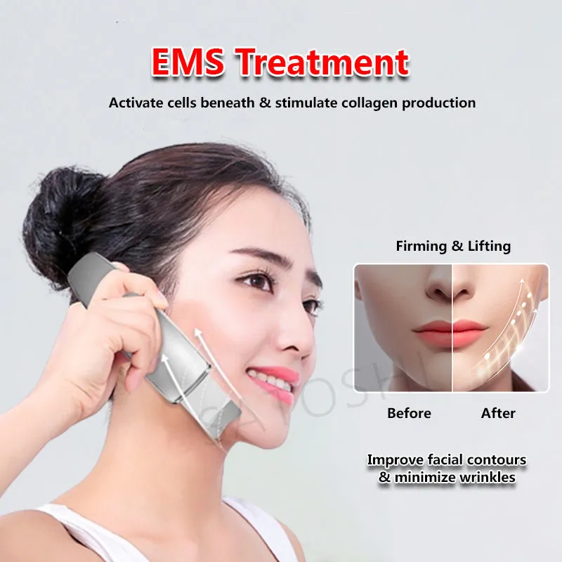 Satoshi Premium Ultrasonic Exfoliating Ion Facial Scrubber Beauty Device Facial Tools Blackhead Remover with LED