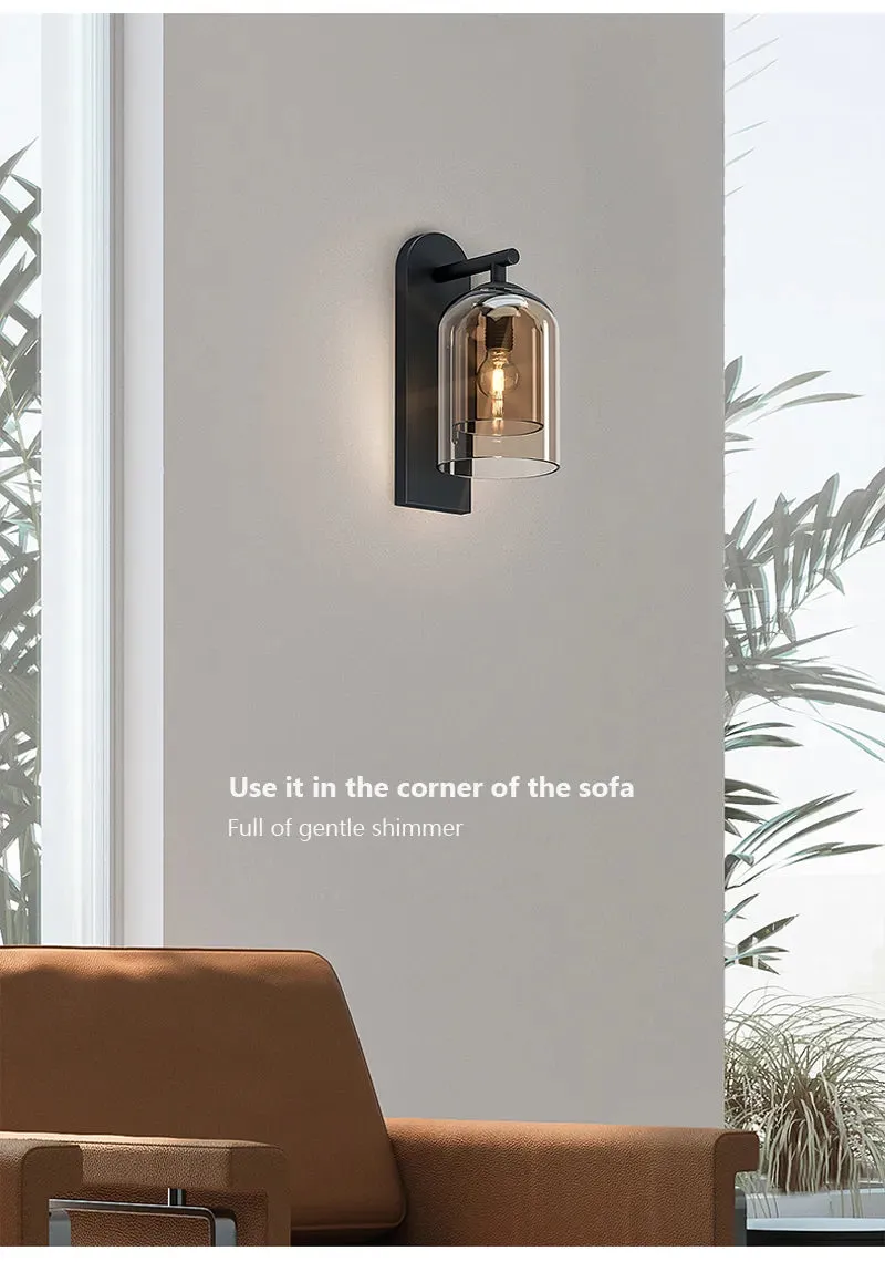 Scandinavian Postmodern Double Glass Wall Lamps