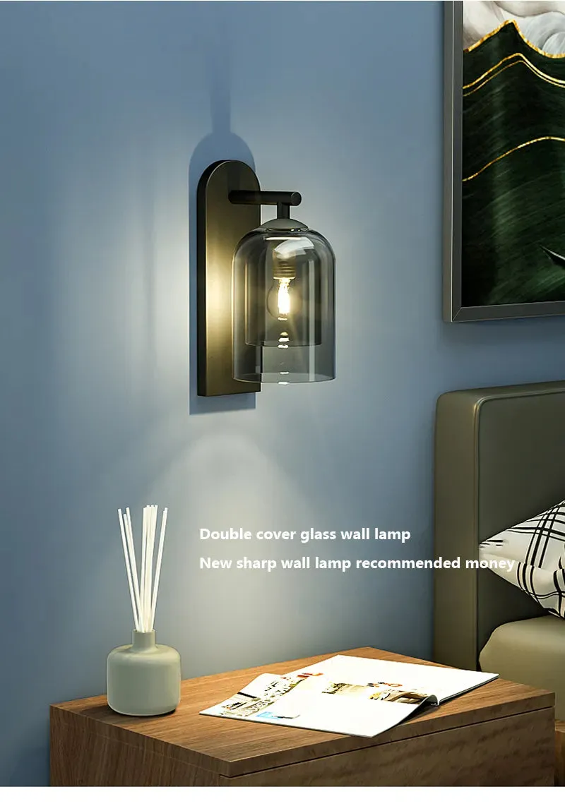 Scandinavian Postmodern Double Glass Wall Lamps