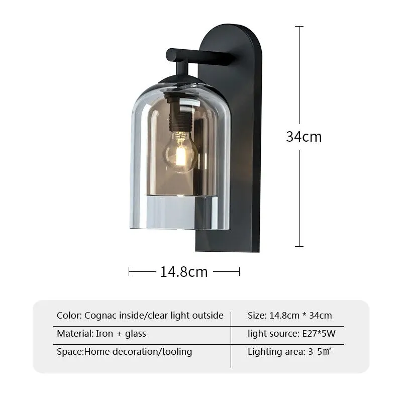 Scandinavian Postmodern Double Glass Wall Lamps