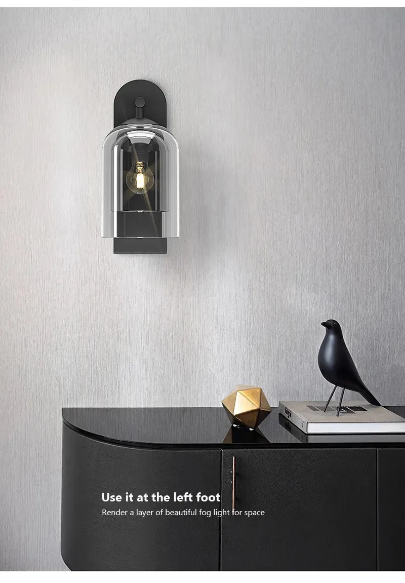 Scandinavian Postmodern Double Glass Wall Lamps