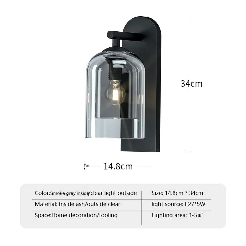 Scandinavian Postmodern Double Glass Wall Lamps