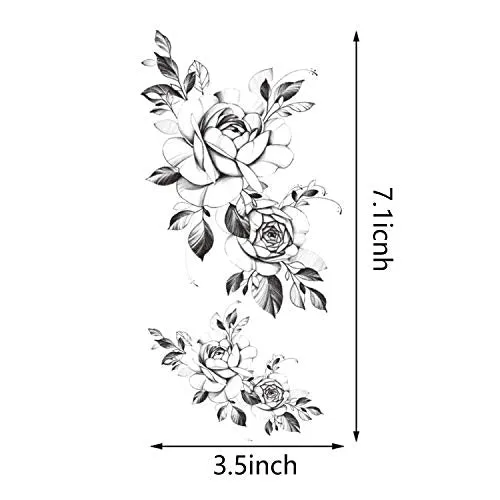 Set of 30 Flower Temporary Tattoo Sticker Beautiful Floral Fake Tattoo
