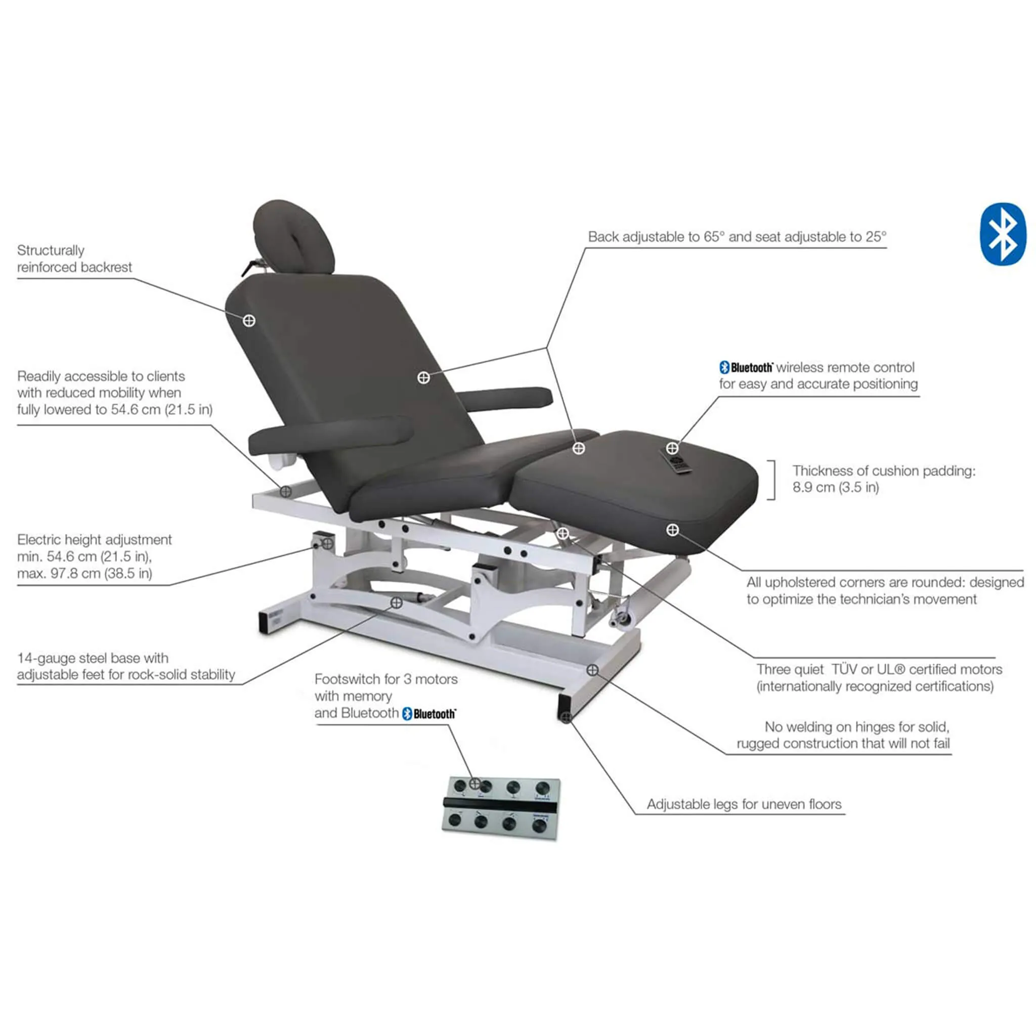 Silhouet-Tone Laguna Mist Electric Lift Spa Top Treatment Table