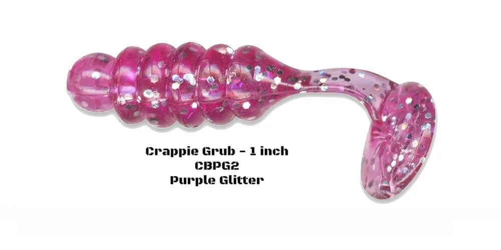 Slider Fishing Crappie Grub - 1 Inch