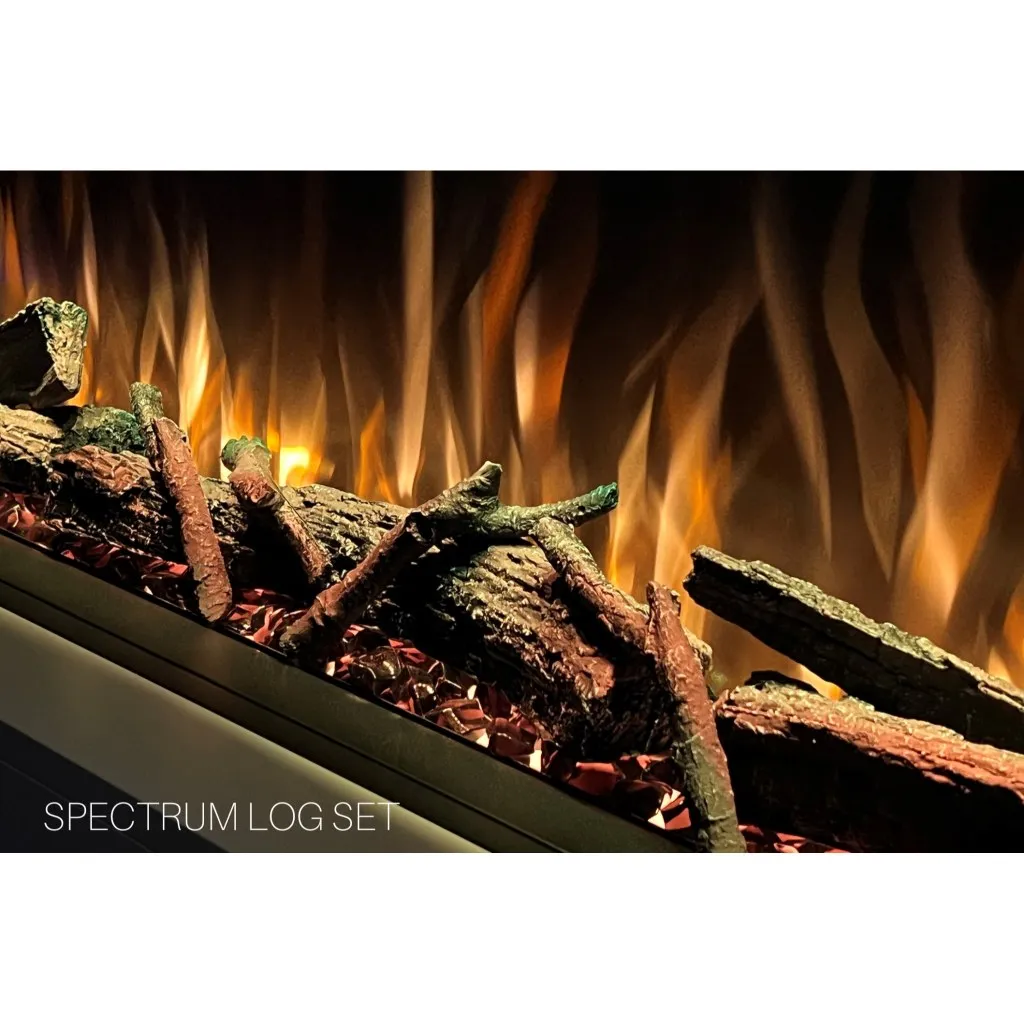 Spectrum Series 72 Inch 3 Sided Panoramic HD  Media Wall Electric Fire Insert (182.8cm)