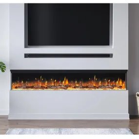 Spectrum Series 72 Inch 3 Sided Panoramic HD  Media Wall Electric Fire Insert (182.8cm)