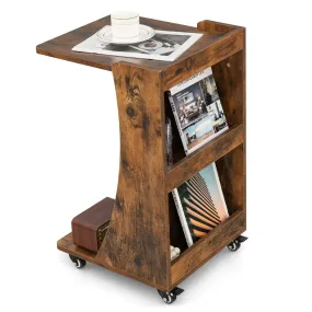 Tangkula C-Shaped End Table