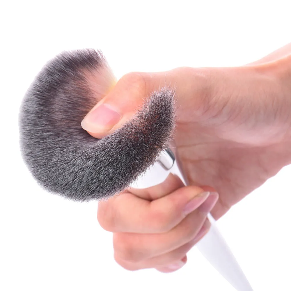 Very Big Beauty Powder Brush Makeup Brushes Blush Foundation Round Make Up Large Cosmetics Aluminum Brushes Soft Face Makeup