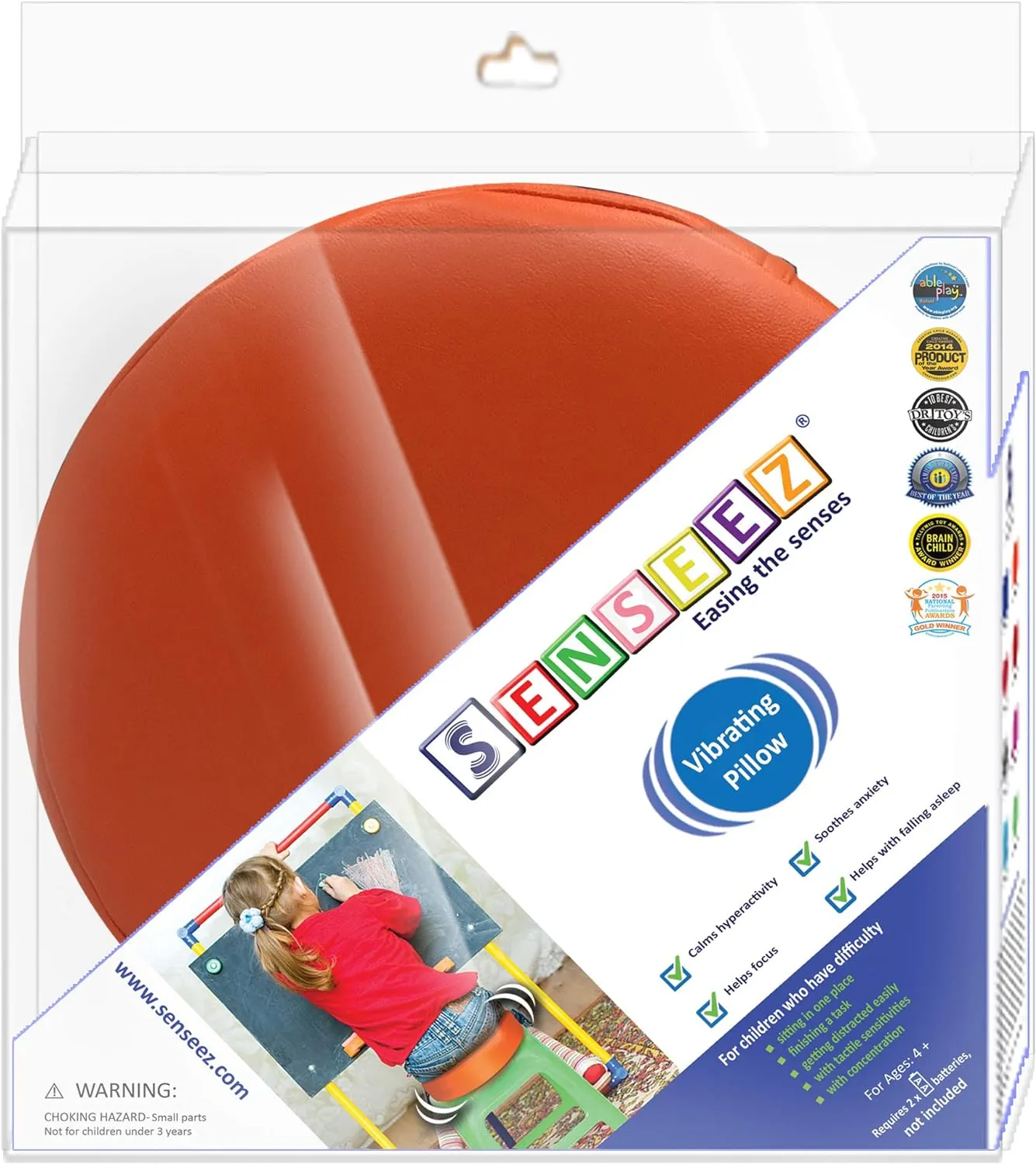 Vibrating Orange Circle Pillow Cushion