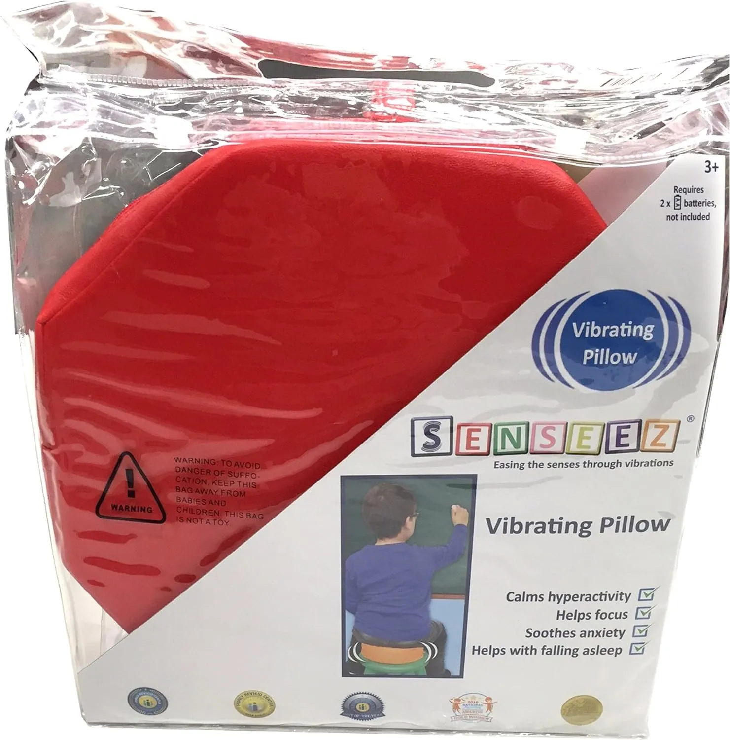 Vibrating Red Octagon Pillow Cushion