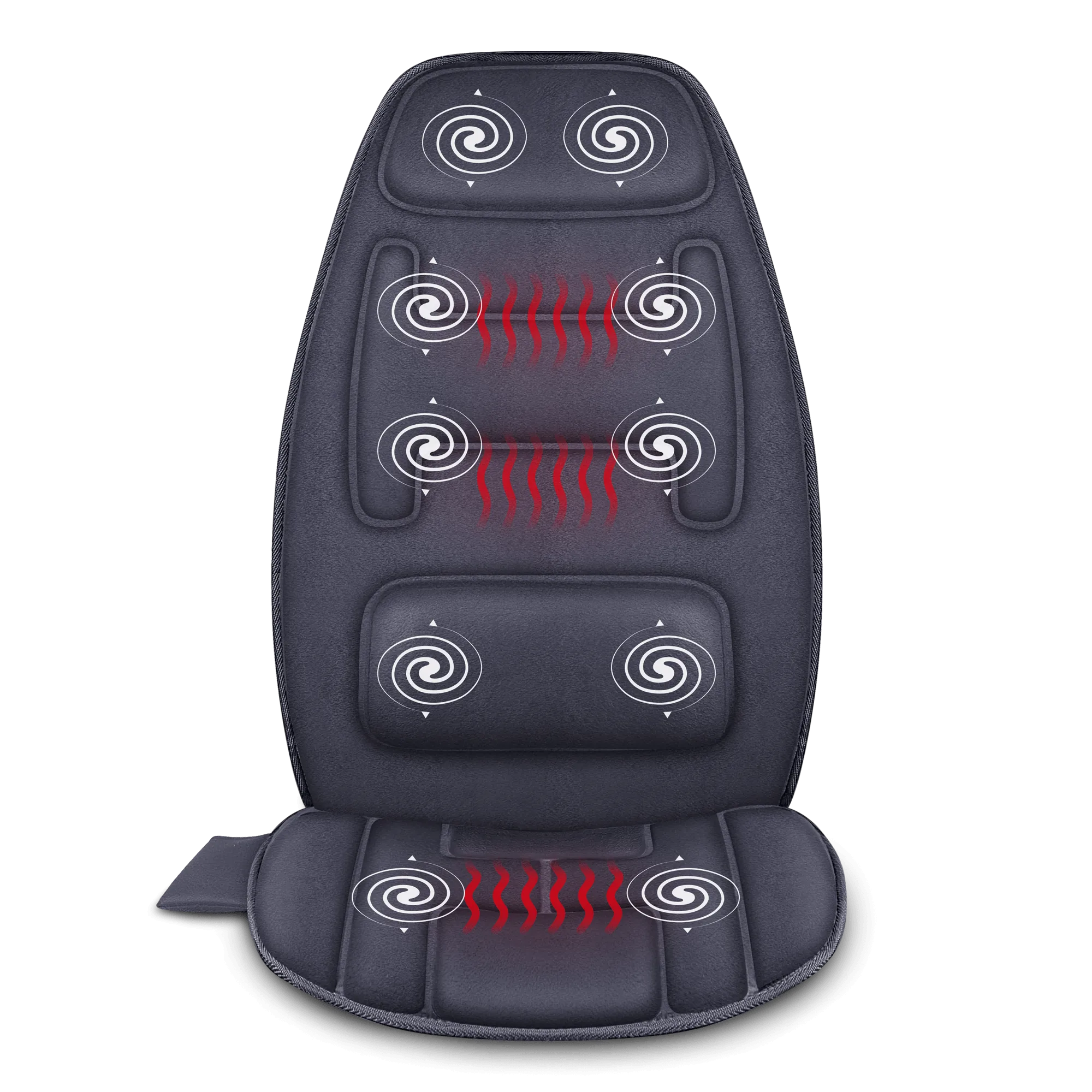 Vibration Back Massage Seat Cushion with Heat & Memory Foam Support Pad -126