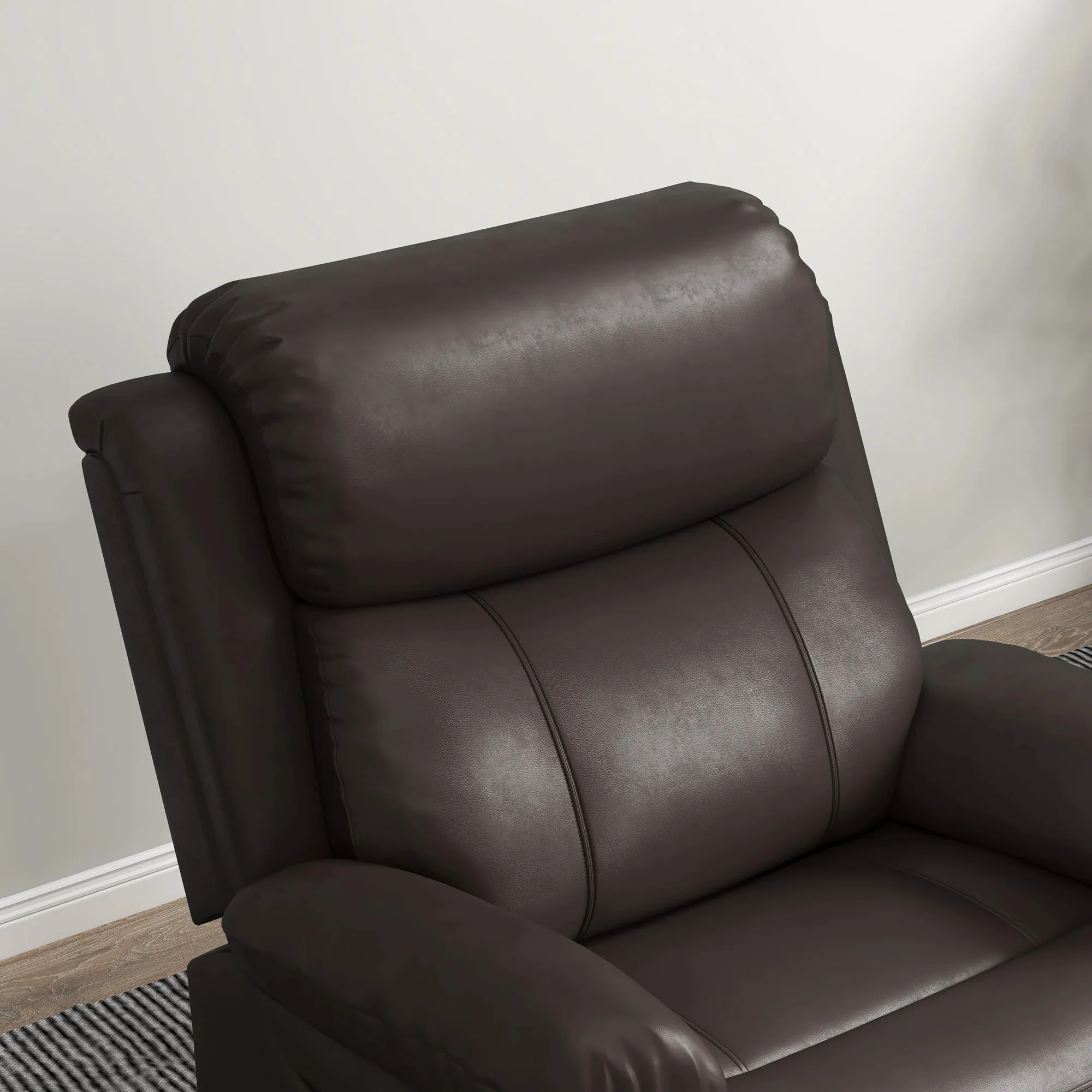 Vibration Massage Reclining Swivel Chair in Faux Leather - Available in 3 Colours