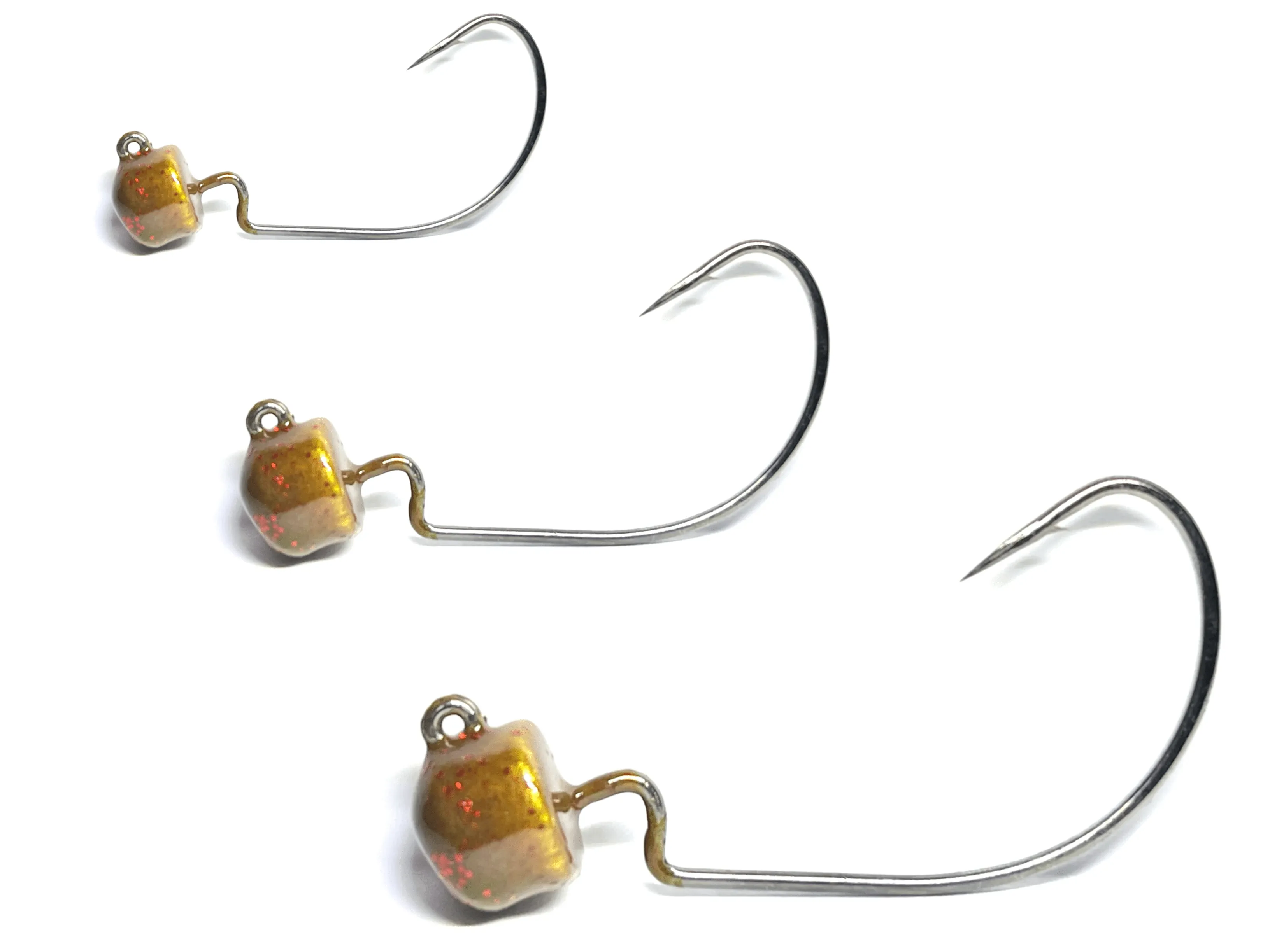 Watermelon Flakes EWG Ned Rig Jig Heads 3pk