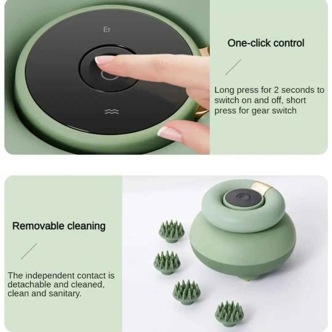 Waterproof 3D Pet Scalp Massager with 360° Grip