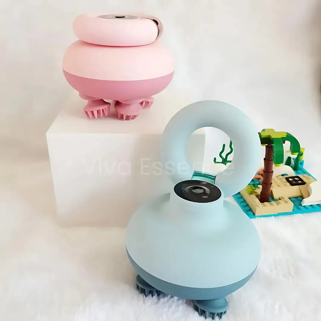 Waterproof 3D Pet Scalp Massager with 360° Grip