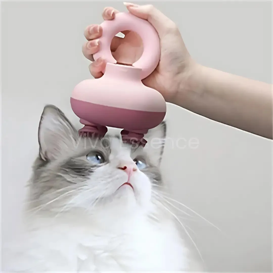 Waterproof 3D Pet Scalp Massager with 360° Grip
