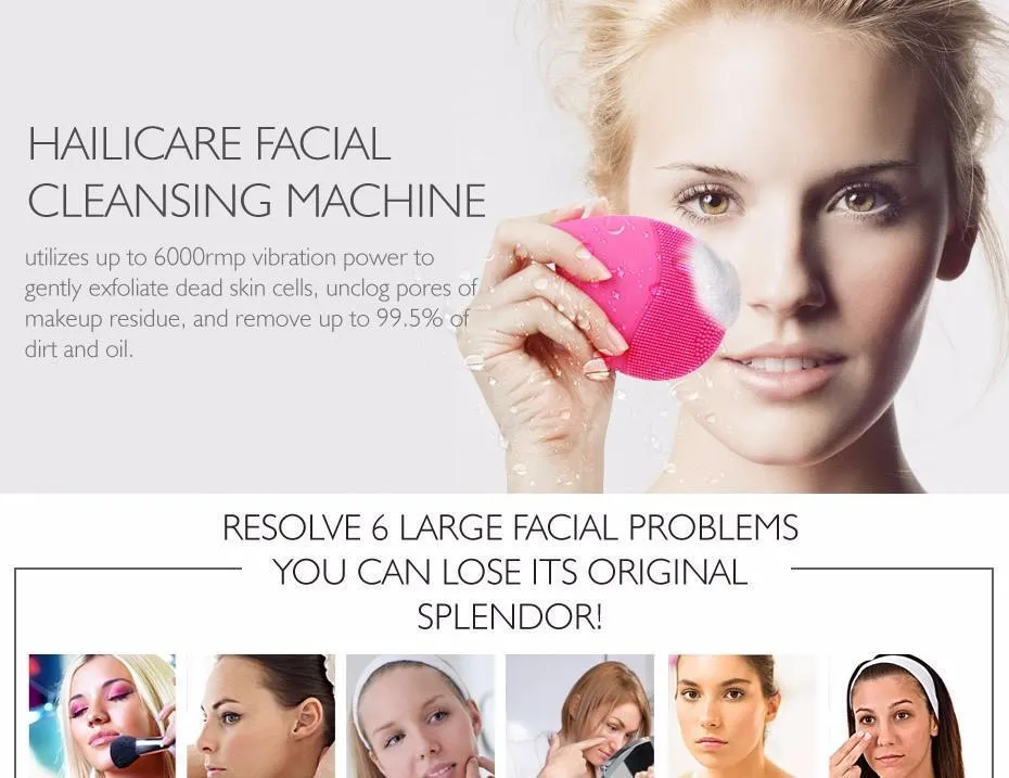 Waterproof Silicone Facial Cleansing Brush