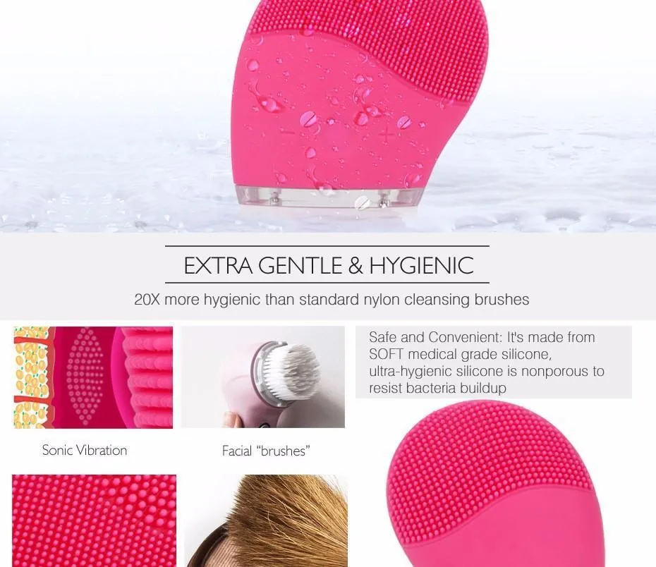 Waterproof Silicone Facial Cleansing Brush