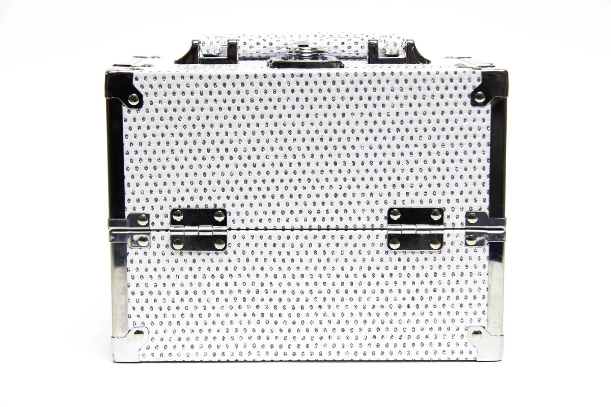 White Glitter Cosmetic Beauty Case