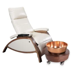 ZG Dream Lounger Pedicure Chair Package with Copper Bowl and Roll Up
